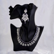 Necklace - Blooming Elegance Rhodium Necklace - Opal Touch