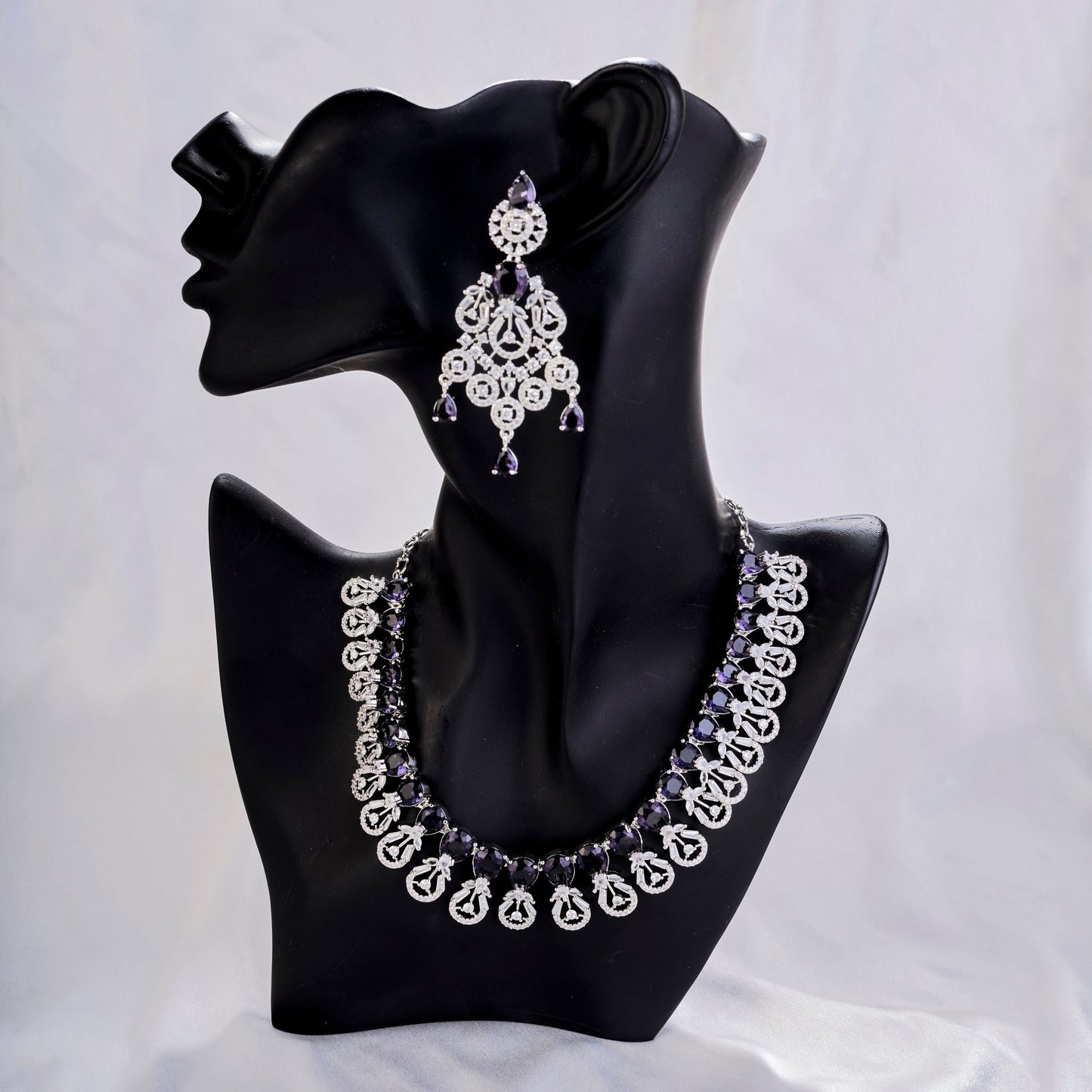 Necklace - Blooming Elegance Rhodium Necklace - Opal Touch