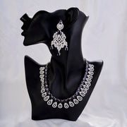 Necklace - Blooming Elegance Rhodium Necklace - Opal Touch