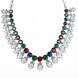 Necklace - Blooming Elegance Rhodium Necklace - Opal Touch