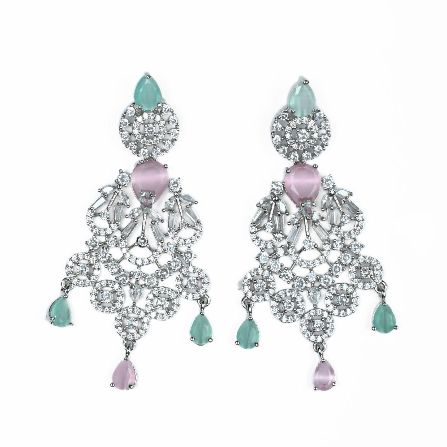 Necklace - Blooming Elegance Rhodium Necklace - Opal Touch