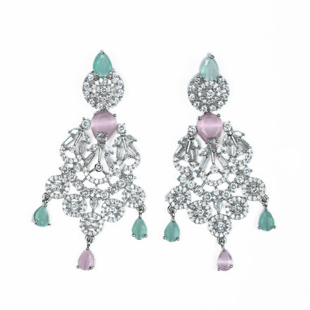 Necklace - Blooming Elegance Rhodium Necklace - Opal Touch