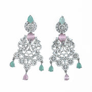Necklace - Blooming Elegance Rhodium Necklace - Opal Touch