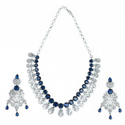 Necklace - Blooming Elegance Rhodium Necklace - Opal Touch