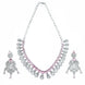 Necklace - Blooming Elegance Rhodium Necklace - Opal Touch