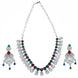 Necklace - Blooming Elegance Rhodium Necklace - Opal Touch