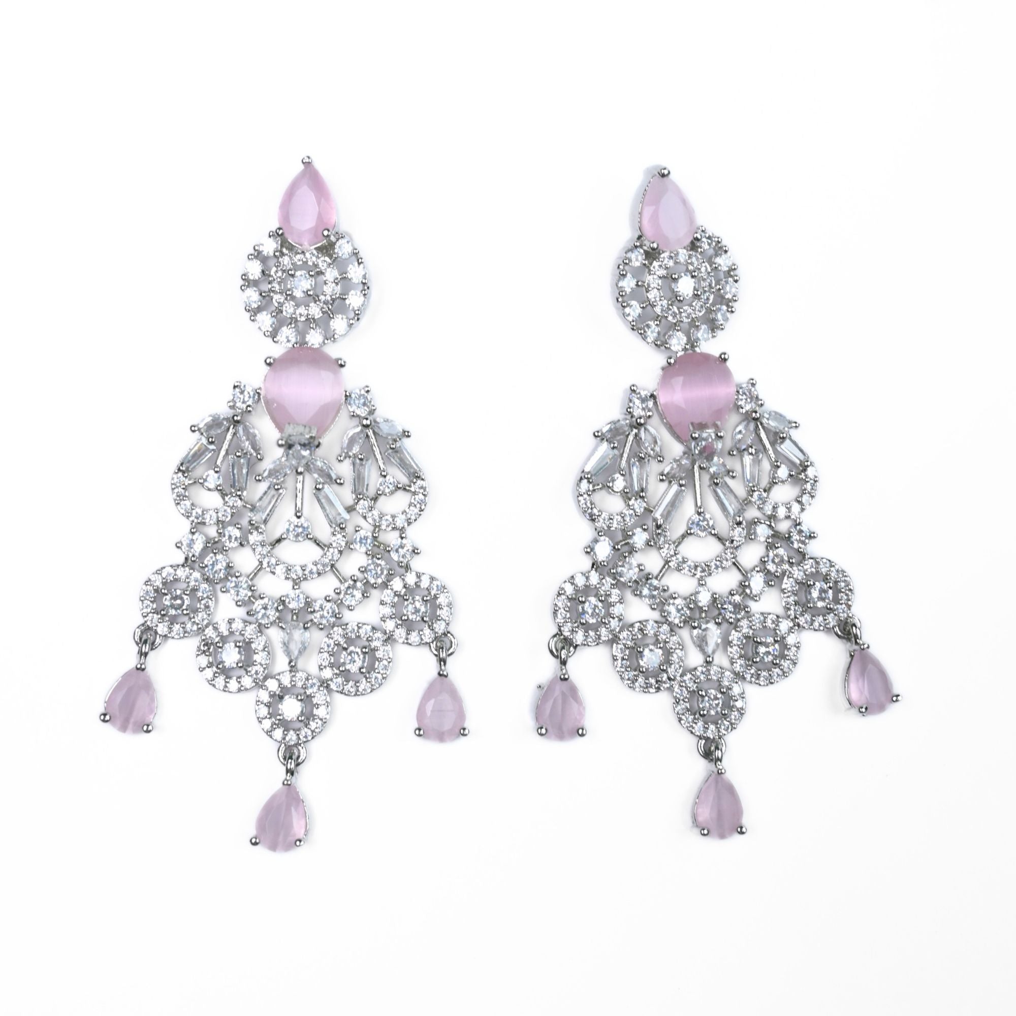 Necklace - Blooming Elegance Rhodium Necklace - Opal Touch
