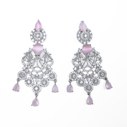 Necklace - Blooming Elegance Rhodium Necklace - Opal Touch