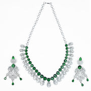 Necklace - Blooming Elegance Rhodium Necklace - Opal Touch
