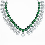 Necklace - Blooming Elegance Rhodium Necklace - Opal Touch