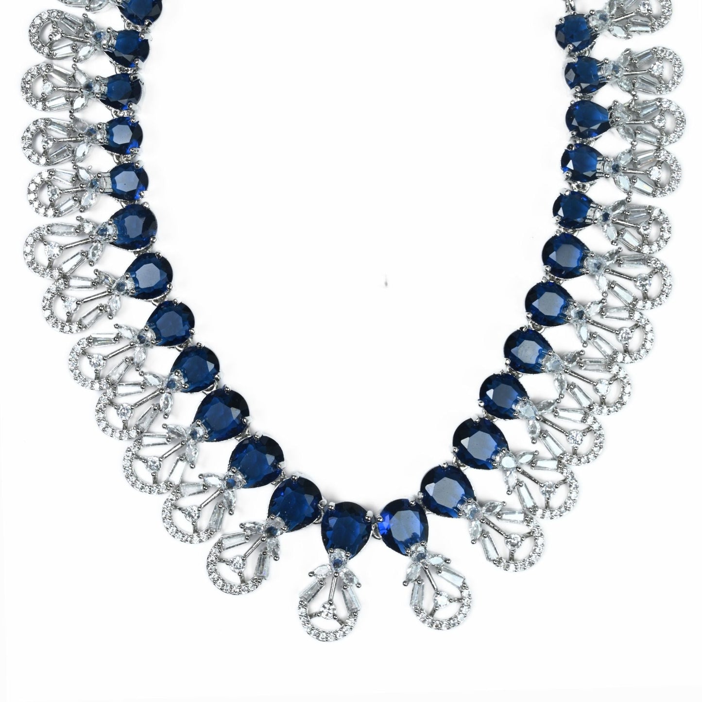 Necklace - Blooming Elegance Rhodium Necklace - Opal Touch