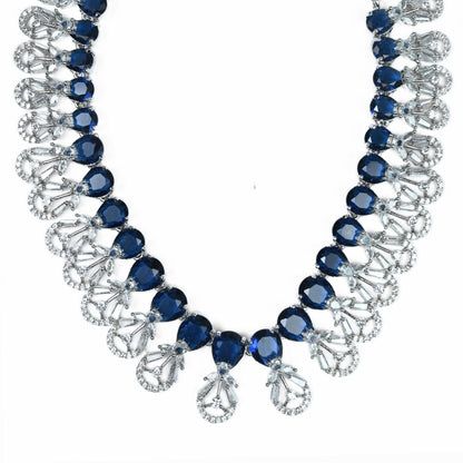 Necklace - Blooming Elegance Rhodium Necklace - Opal Touch