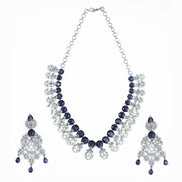 Necklace - Blooming Elegance Rhodium Necklace - Opal Touch