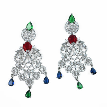 Necklace - Blooming Elegance Rhodium Necklace - Opal Touch