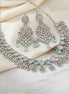 Blooming Elegance Rhodium Necklace - Opal Touch