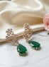 Blush Bloom Rose Gold Earrings - Opal Touch