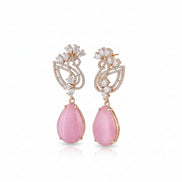 Blush Bloom Rose Gold Earrings - Opal Touch