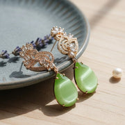 Blush Bloom Rose Gold Earrings - Opal Touch