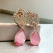 Opal Touch - Blush Bloom Rose Gold Earrings - Earrings