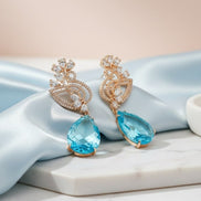 Blush Bloom Rose Gold Earrings - Opal Touch
