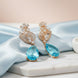 Blush Bloom Rose Gold Earrings - Opal Touch