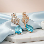 Blush Bloom Rose Gold Earrings - Opal Touch
