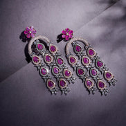 Earrings - Blush Glow Dangler Earrings - Opal Touch