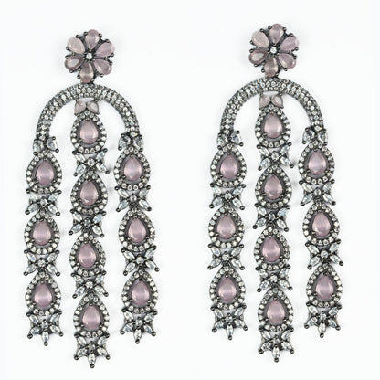 Earrings - Blush Glow Dangler Earrings - Opal Touch