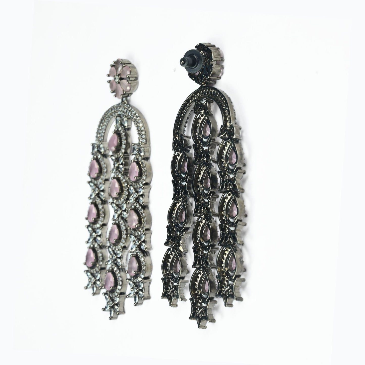 Earrings - Blush Glow Dangler Earrings - Opal Touch