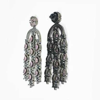 Earrings - Blush Glow Dangler Earrings - Opal Touch