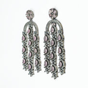Earrings - Blush Glow Dangler Earrings - Opal Touch