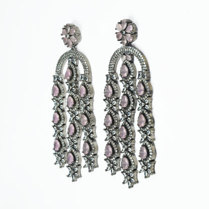 Earrings - Blush Glow Dangler Earrings - Opal Touch