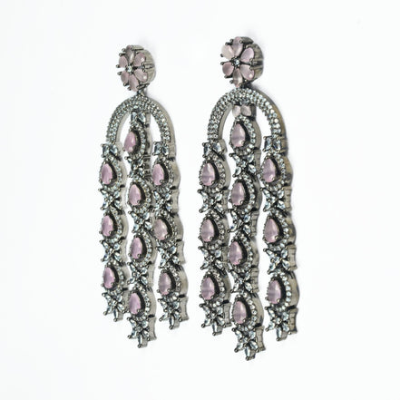 Earrings - Blush Glow Dangler Earrings - Opal Touch