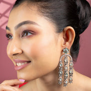 Earrings - Blush Glow Dangler Earrings - Opal Touch