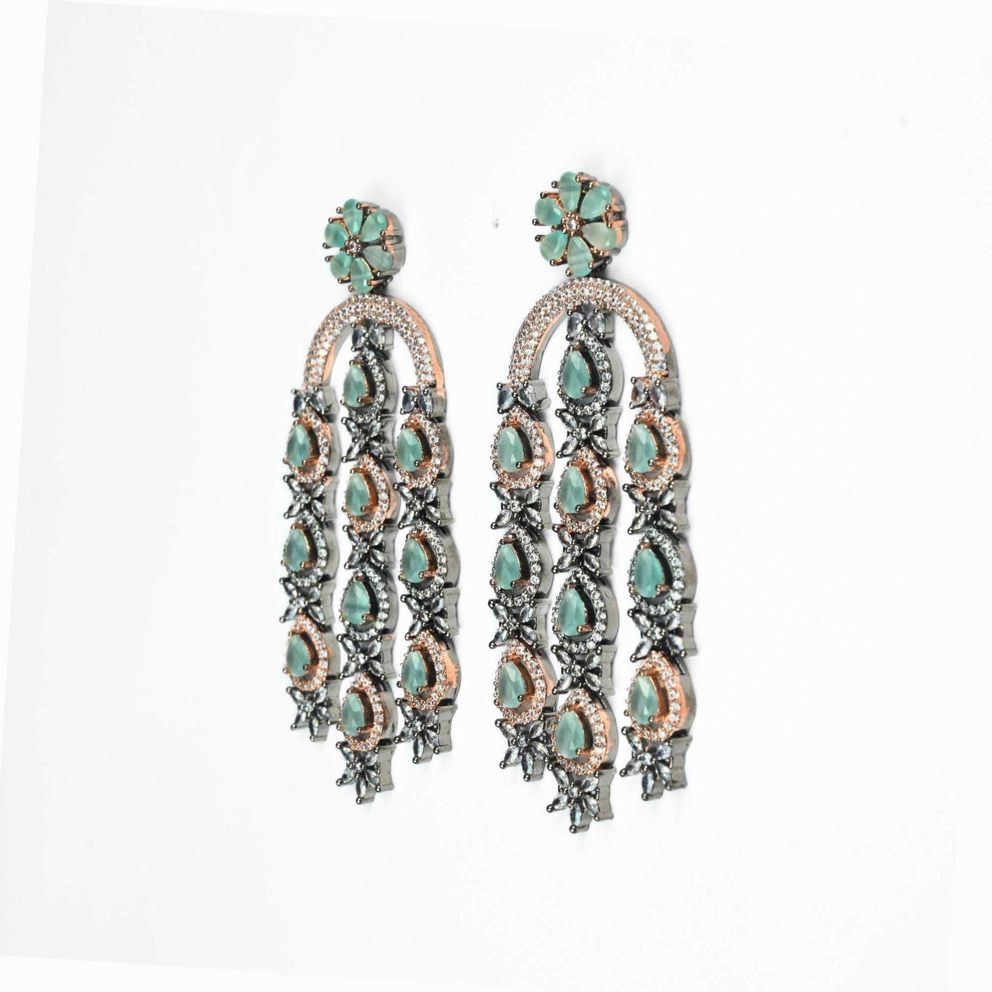 Earrings - Blush Glow Dangler Earrings - Opal Touch