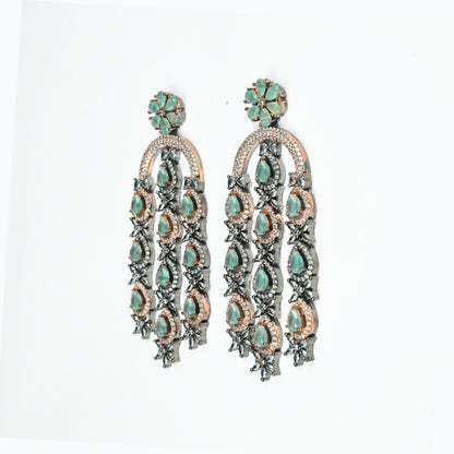 Earrings - Blush Glow Dangler Earrings - Opal Touch