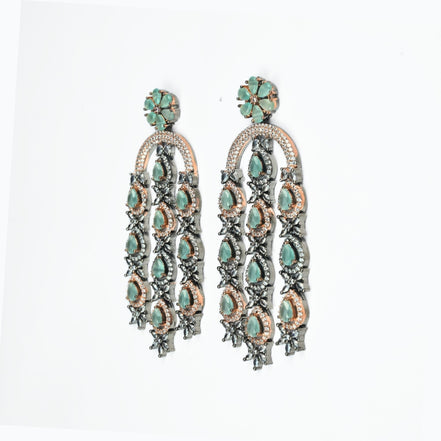 Earrings - Blush Glow Dangler Earrings - Opal Touch