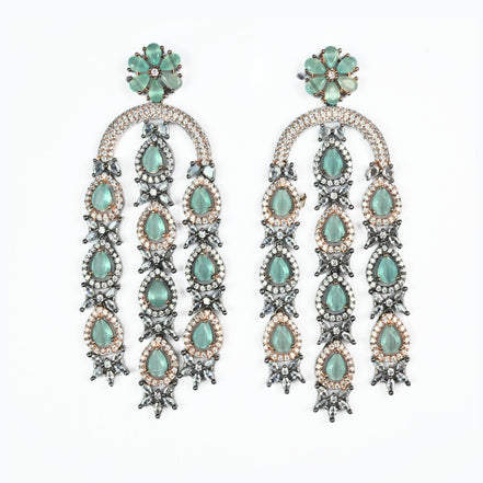 Earrings - Blush Glow Dangler Earrings - Opal Touch