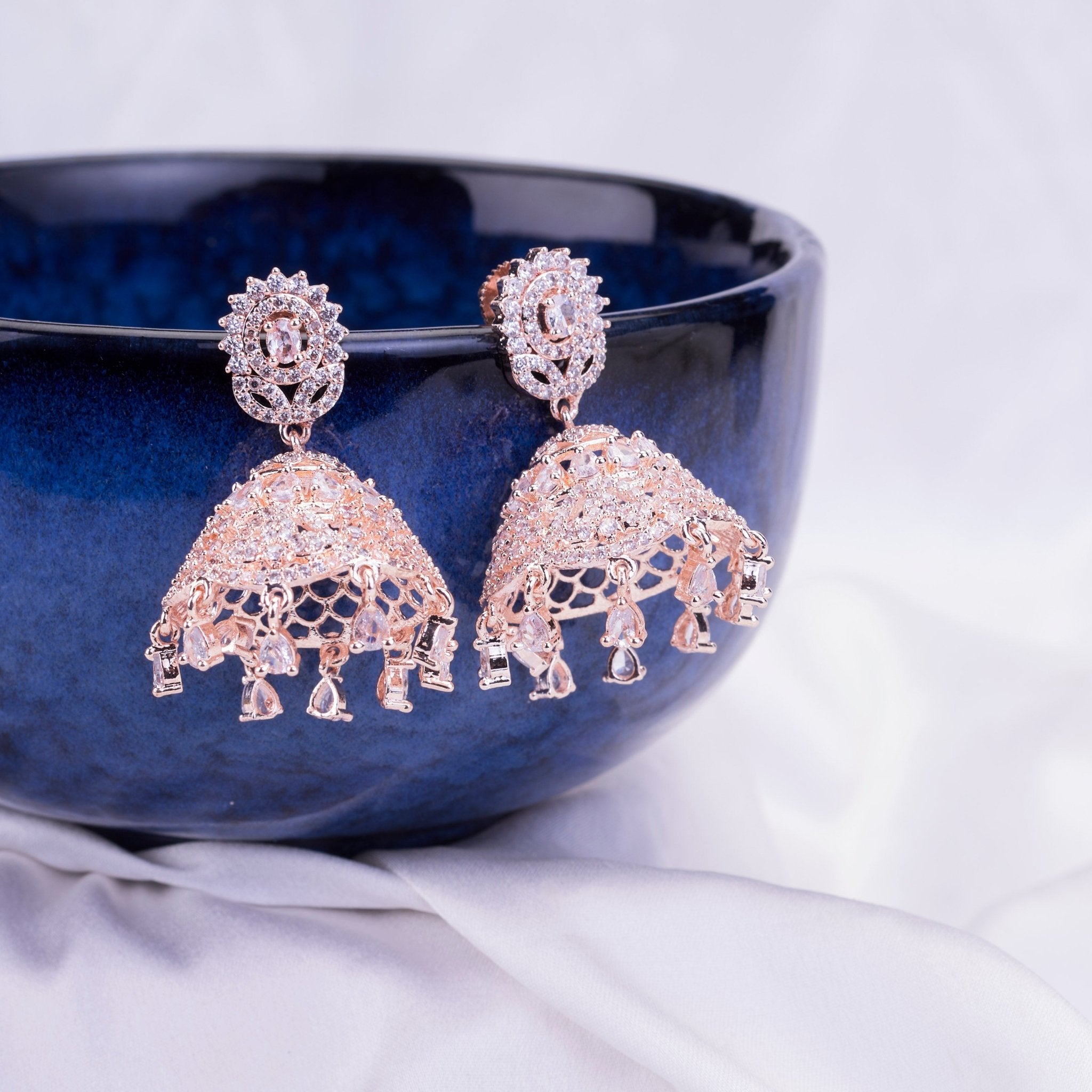 Opal Touch - Blushing Pearl Jhumka - Jhumka