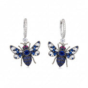 Blushing Petals Earrings in Black Plated Pink - Opal Touch