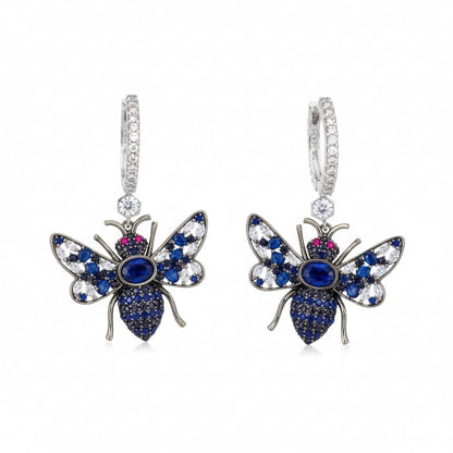 Blushing Petals Earrings in Black Plated Pink - Opal Touch