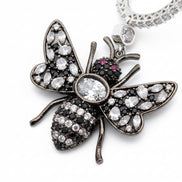 Blushing Petals Earrings in Black Plated Pink - Opal Touch