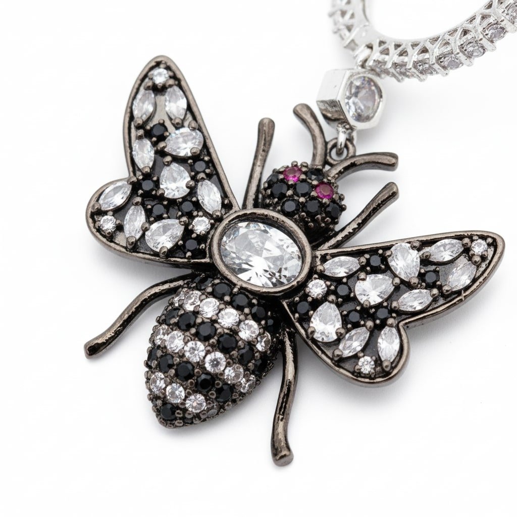 Blushing Petals Earrings in Black Plated Pink - Opal Touch