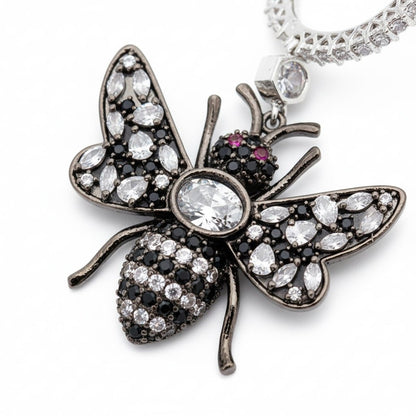 Blushing Petals Earrings in Black Plated Pink - Opal Touch