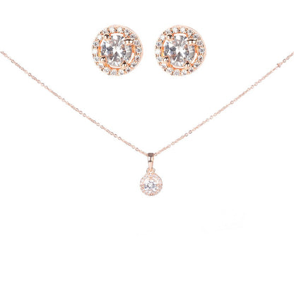 Opal Touch - Bold Rose Gold Locket Set with Round Pendant - Locket Set