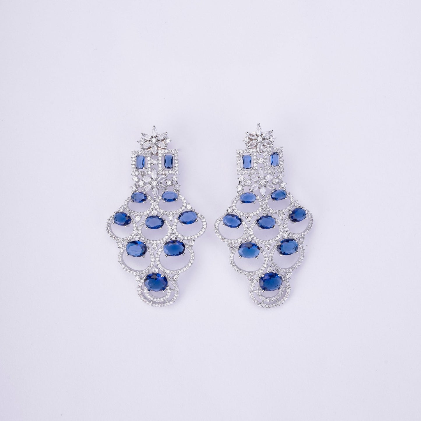 Opal Touch - Bridal Cubic Zirconia Chocker Necklace Set With Tika - Necklace