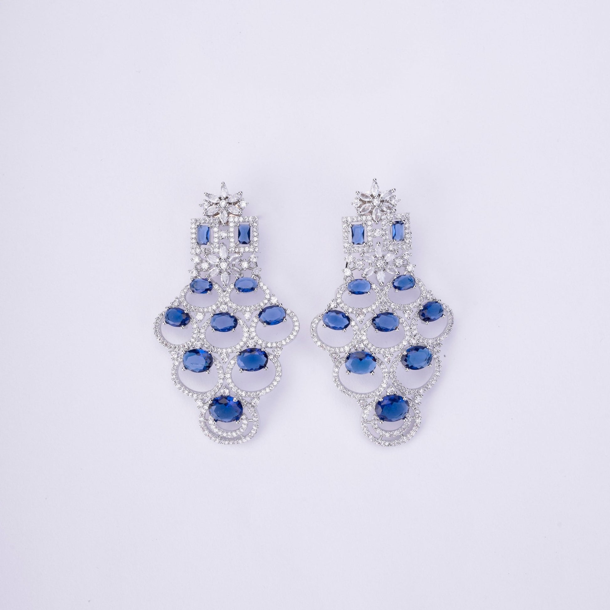 Opal Touch - Bridal Cubic Zirconia Chocker Necklace Set With Tika - Necklace