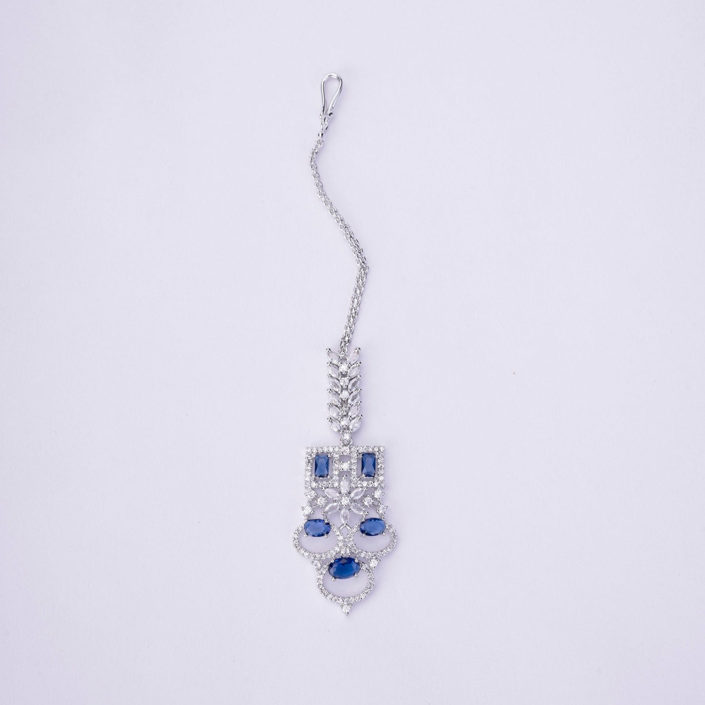 Opal Touch - Bridal Cubic Zirconia Chocker Necklace Set With Tika - Necklace