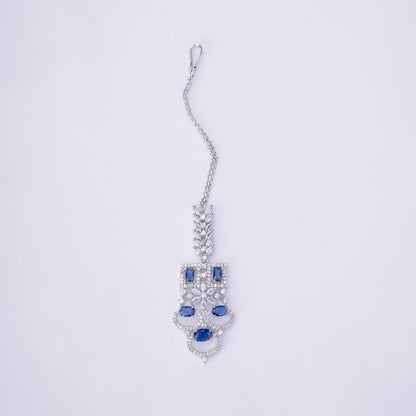 Opal Touch - Bridal Cubic Zirconia Chocker Necklace Set With Tika - Necklace