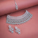 Opal Touch - Bridal Cubic Zirconia Chocker Necklace Set With Tika - Necklace